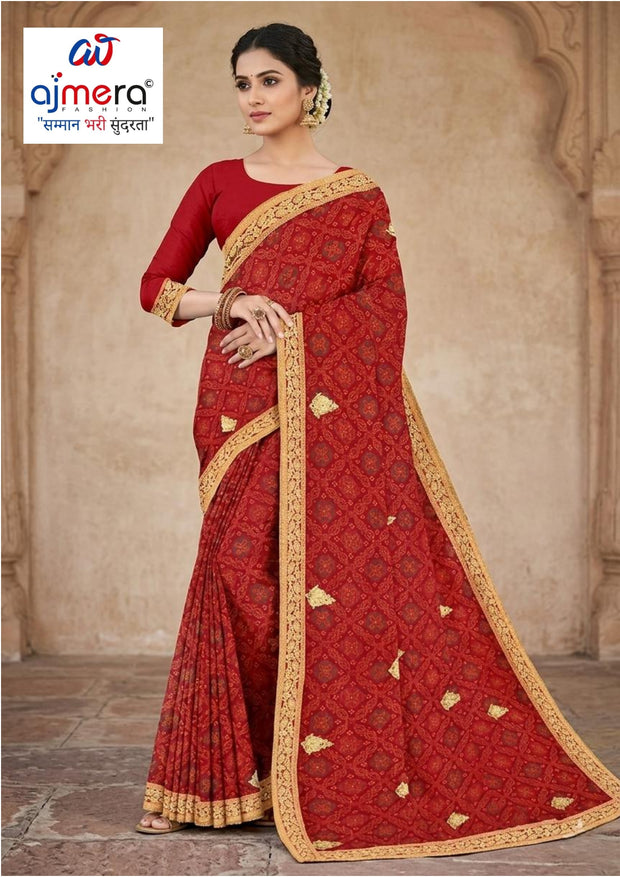 Stylish Printed Saree with Blouse Piece for Traditional Celebrations | TD-RASPURI