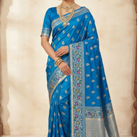 Rich Weave Jacquard Silk Saree With Blouse Piece | RIK-KALI