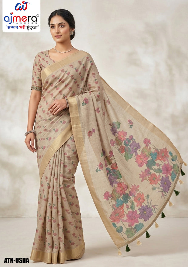 Luxury Craft Jacquard Silk Saree With Blouse Piece | ATN-USHA