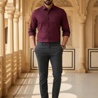 Mens Shirt Manufacturer India for Bulk Orders | MRS-SATIN SELF DESIGN