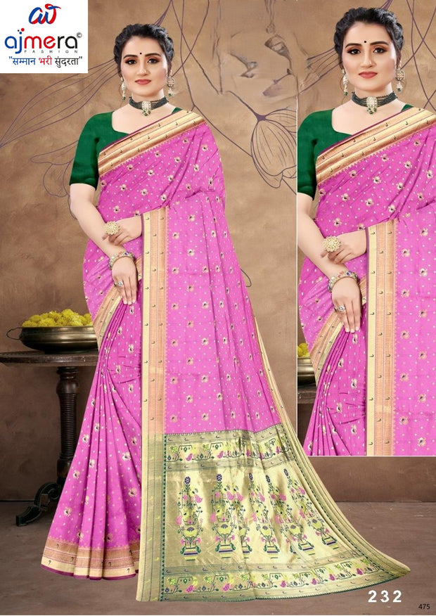 Dyed Saree Wholesale Market Surat with Blouse Piece for Premium Ethnic and Traditional Wear | SRF(M)-CHANDRATAL
