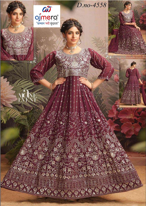 Gown Manufacturer Georgette Gown for Women | KTX-4558-L