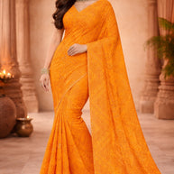 Beautiful Printed Saree with Blouse Piece for Cultural Celebrations | RMF-SUHAGAN VOL-4