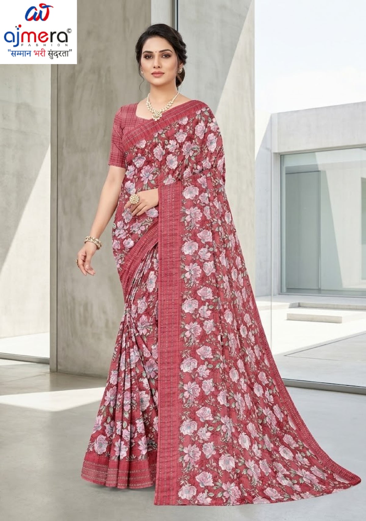 Stylish Printed Saree with Blouse Piece for Traditional Celebrations  | GLC-NIRALI
