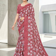 Stylish Printed Saree with Blouse Piece for Traditional Celebrations  | GLC-NIRALI