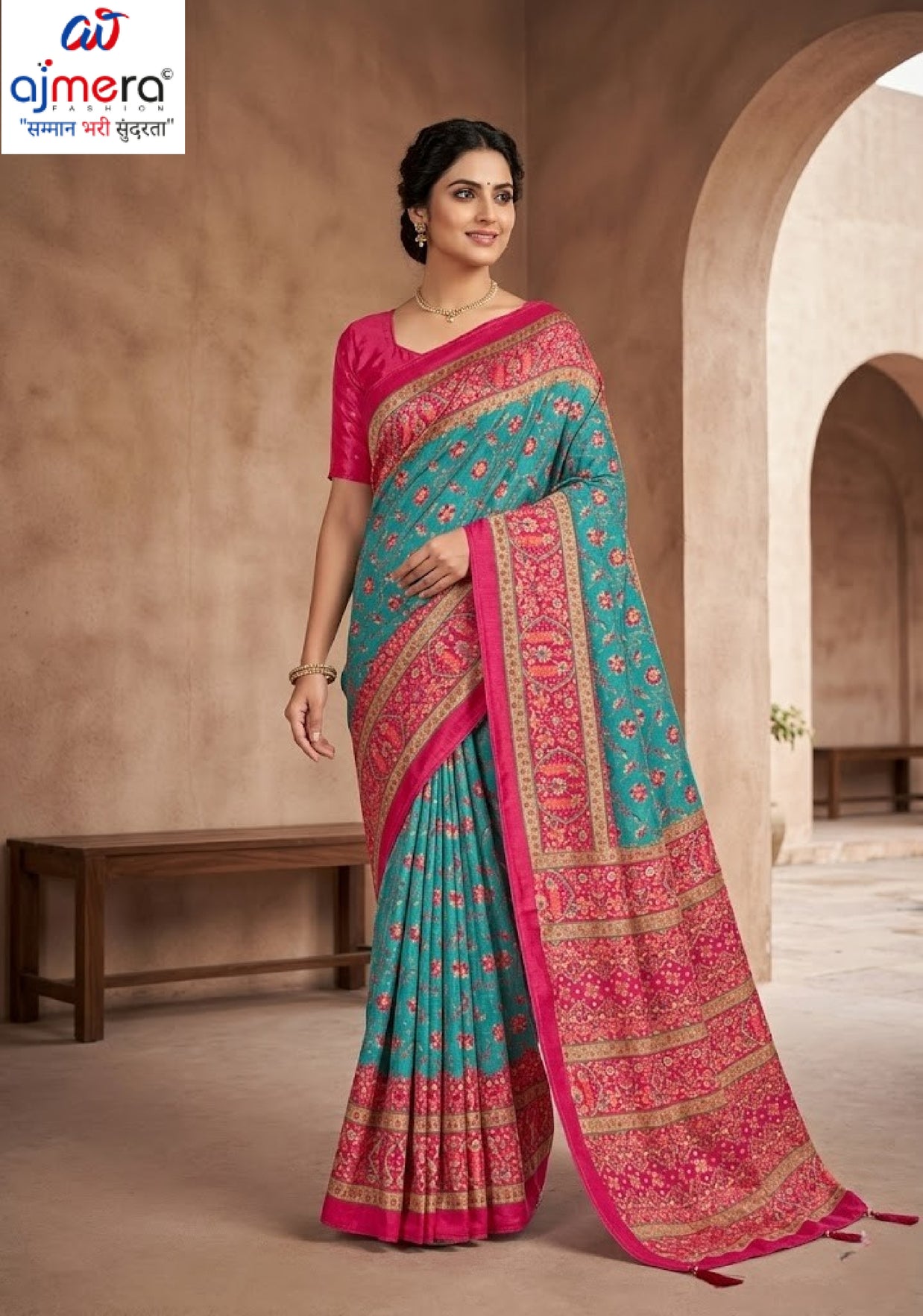 Designer Printed Saree with Blouse Piece for Special Occasions  | VER-BANJARAN-47456
