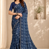 Stylish Printed Saree with Blouse Piece for Traditional Celebrations  | RDD-DISHA