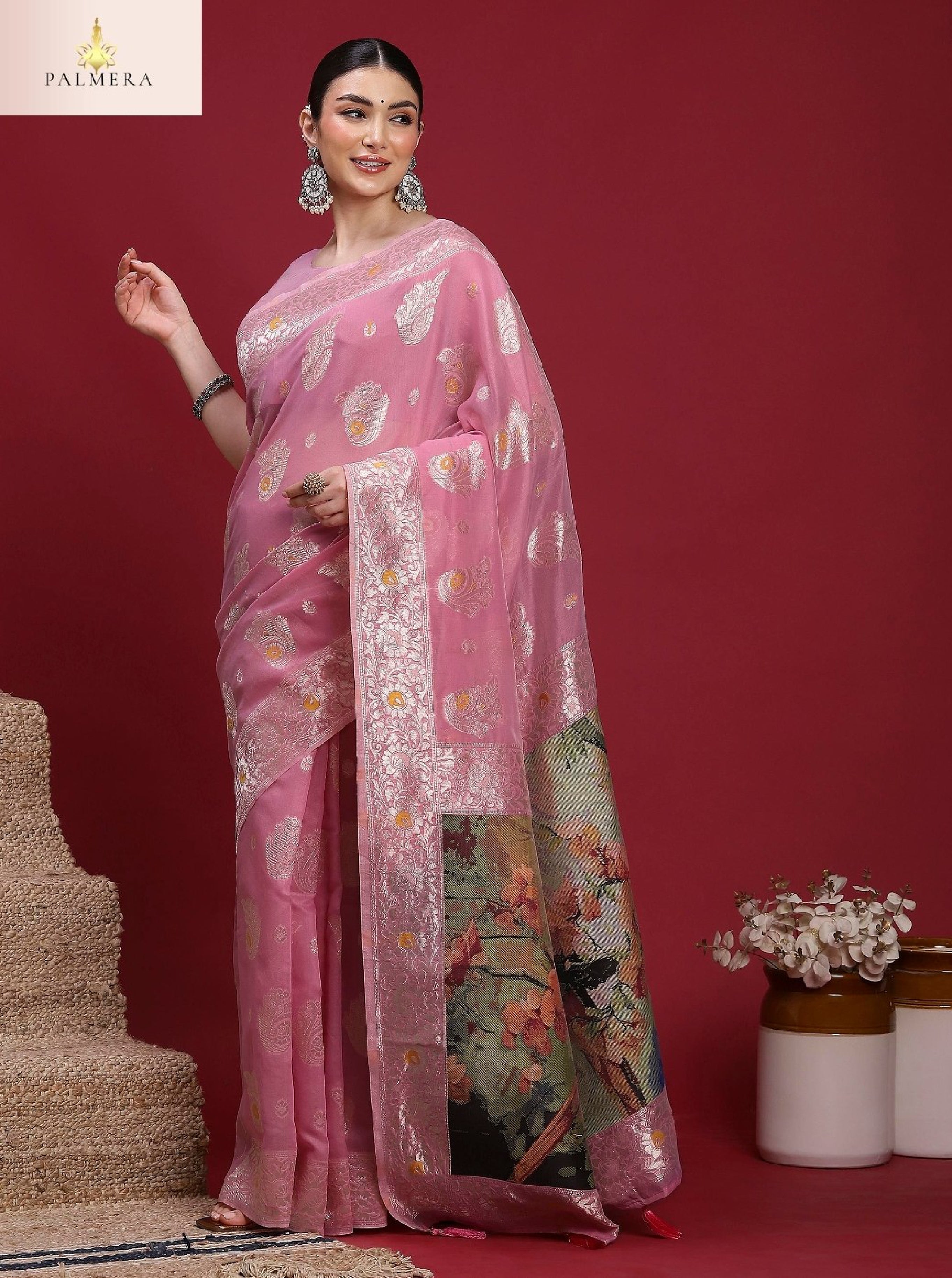 Palmera Saree Manufacturer and Palmera Saree Supplier | ALL-VANAYA-07