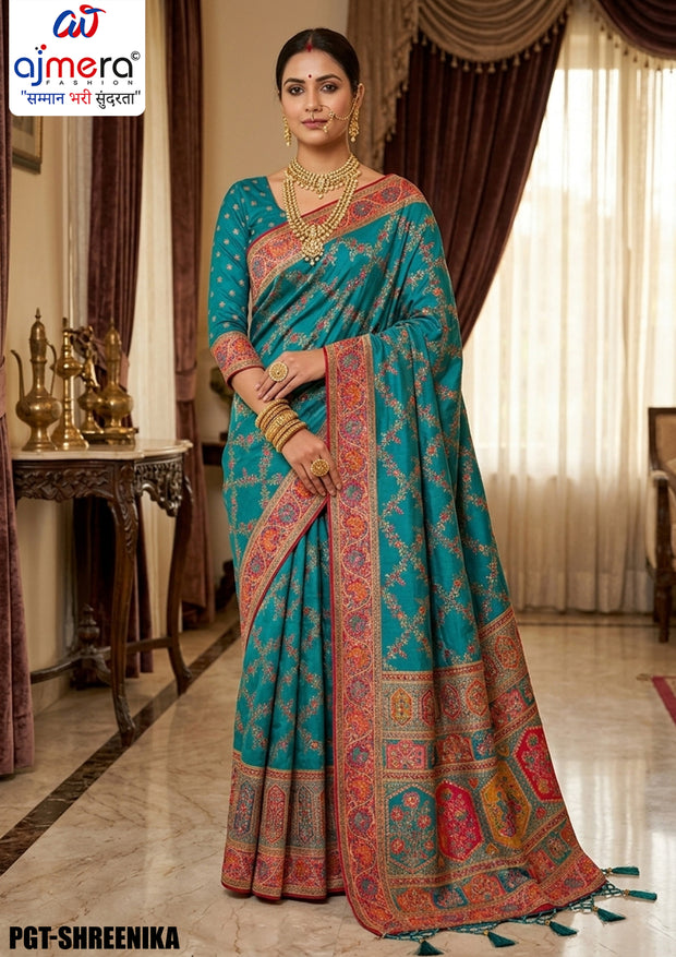 Fine Texture Jacquard Silk Saree With Blouse Piece | PGT-SHREENIKA