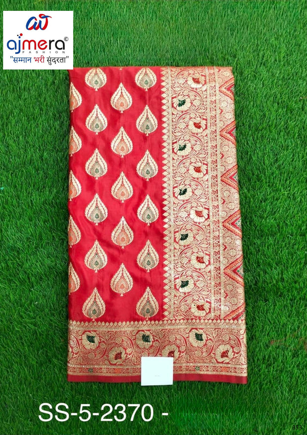 Stylish Jacquard Silk Saree with Blouse Piece for Festive Collection | SBV-SS-5-2370