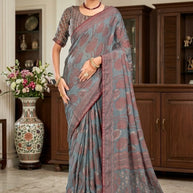 Premium Printed Saree with Matching Blouse Piece for Ethnic Elegance  | RDD-LANDMARK