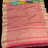 Apricot Linen Saree with Blouse for Premium Ethnic and Party Wear | ALL-APRICOT-02