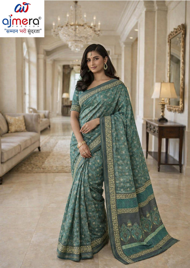 Exclusive Printed Saree with Blouse Piece for Elegant Ethnic Look | RMF-BAHURANI VOL-4