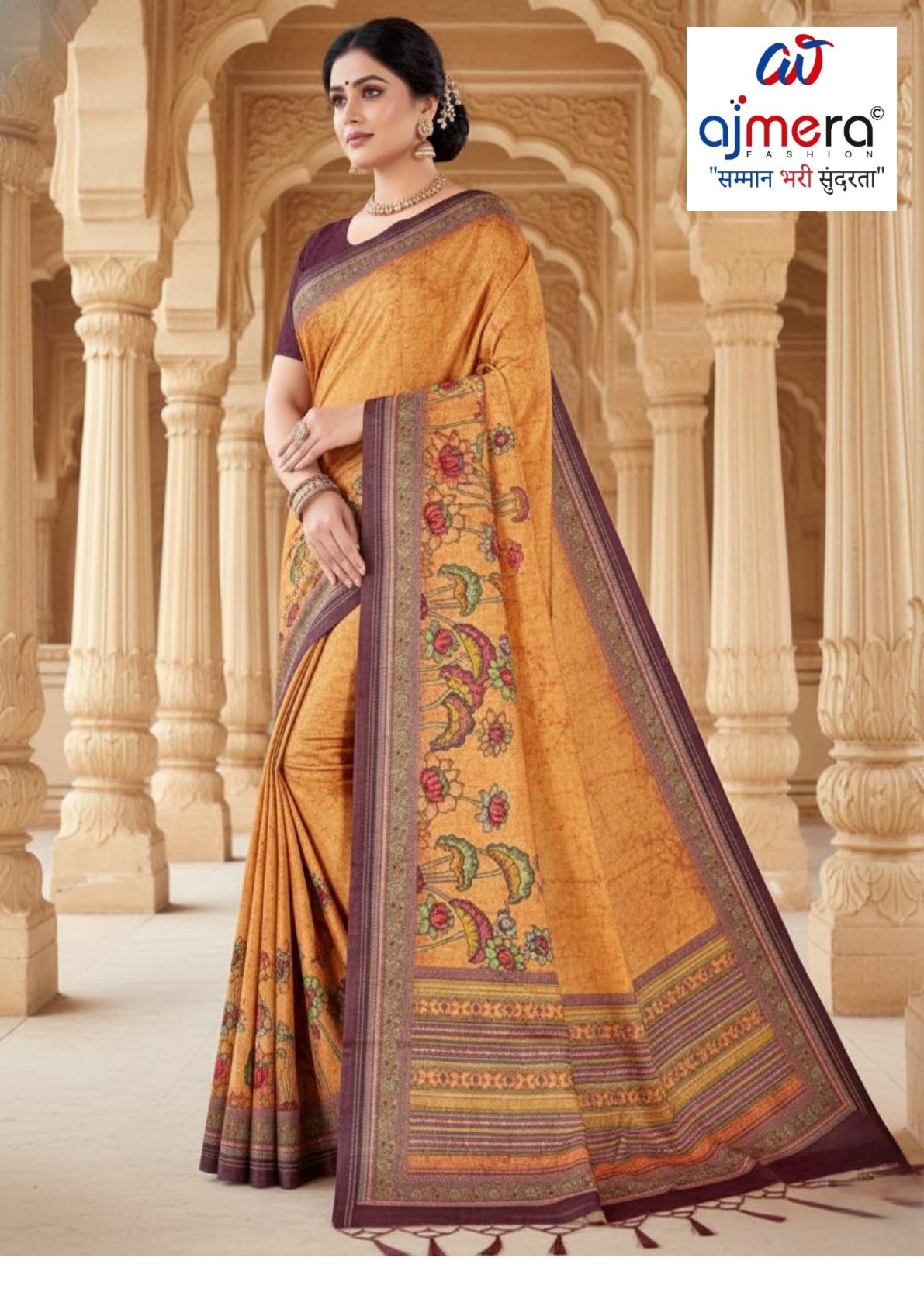 Ethnic Wear Rapier Silk Matching Saree Without Blouse | DBU-DIGITAL PARI