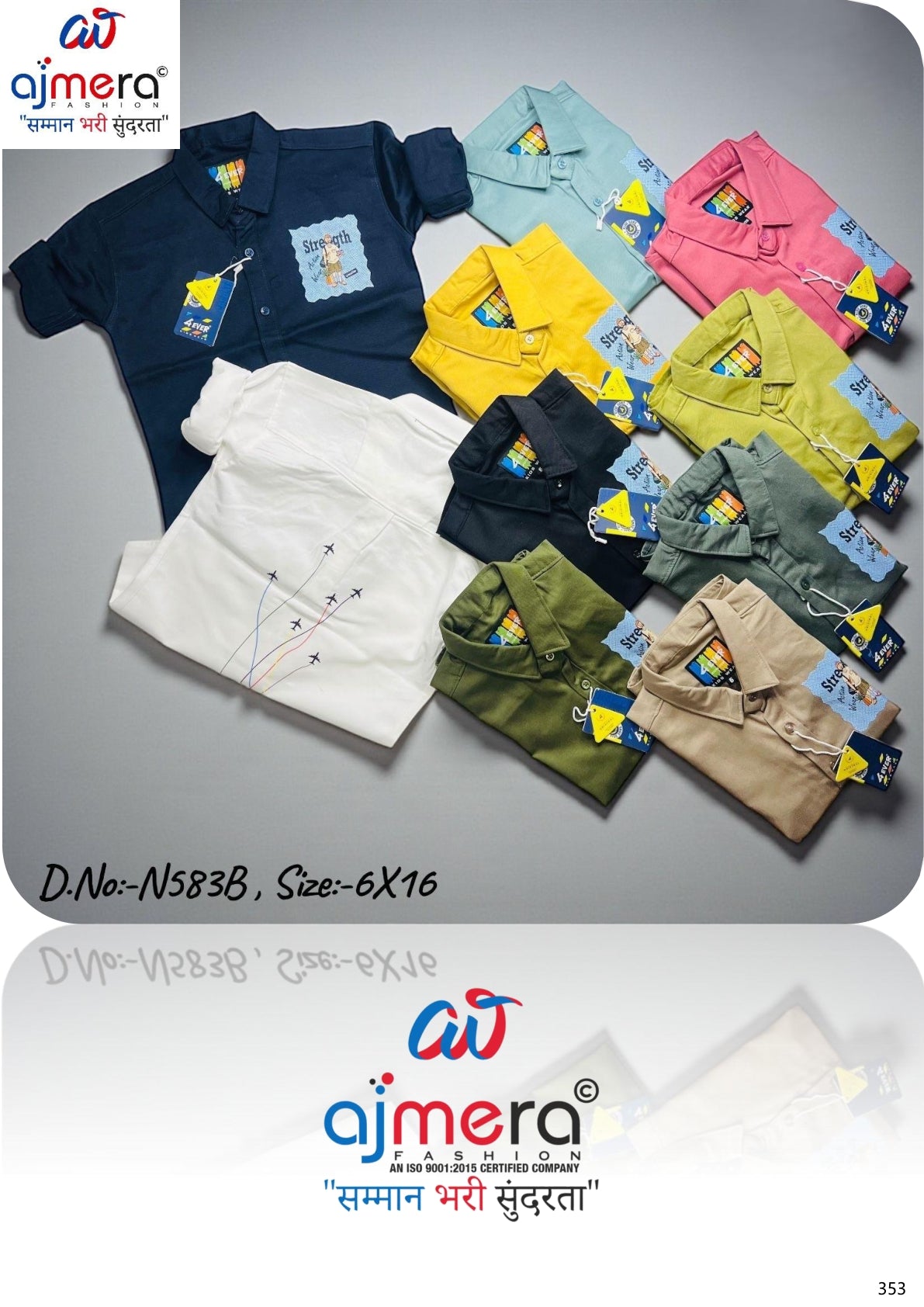 Wholesale Boys Cotton Shirt Collection | VNA-N583B
