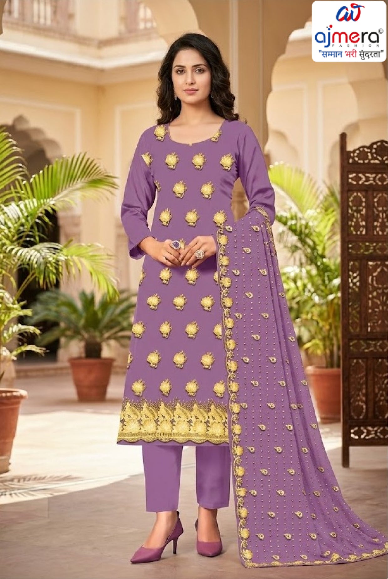 Premium Designer Unstitched Suit Set | RID-BURJ KHALIFA