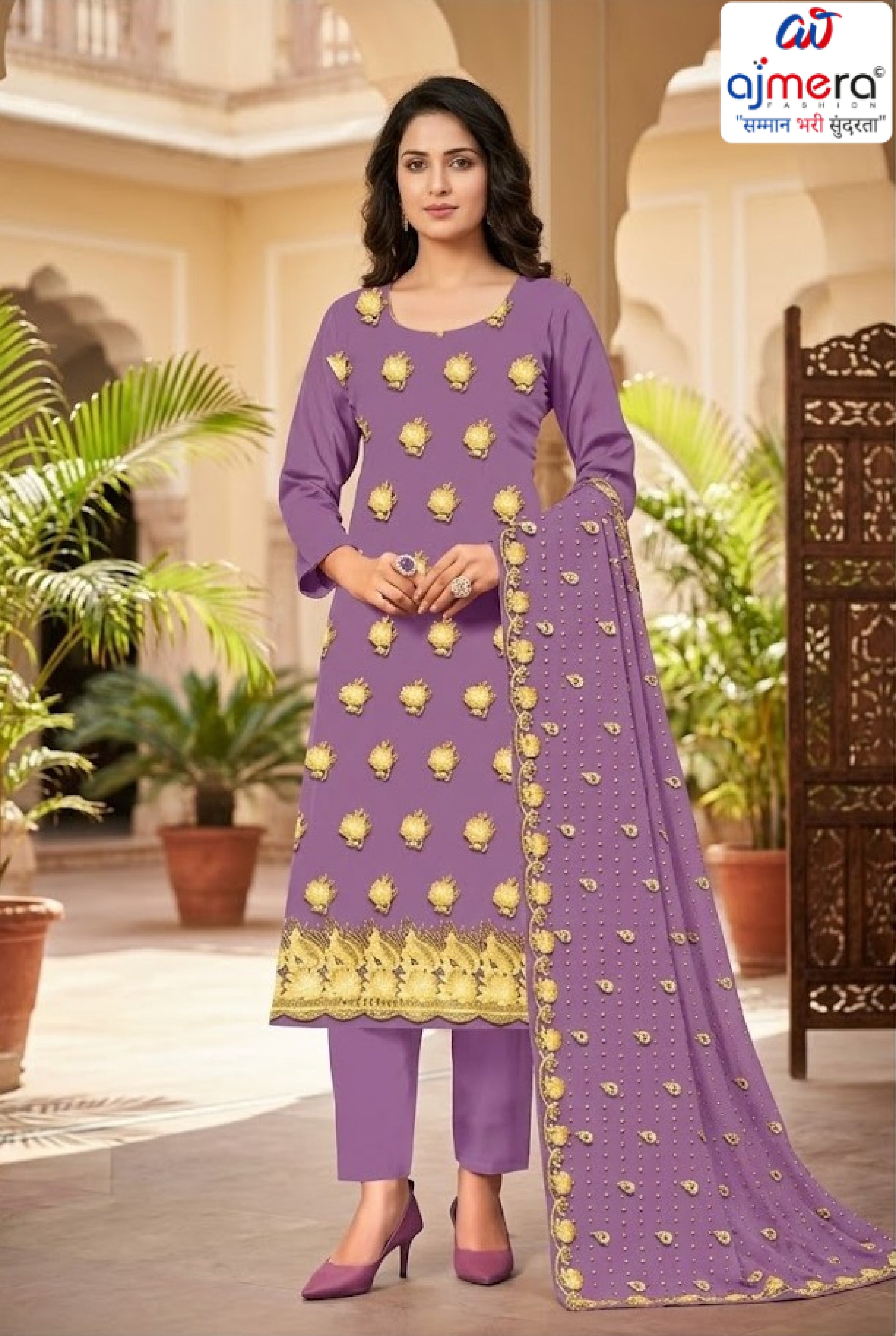 Premium Designer Unstitched Suit Set | RID-BURJ KHALIFA