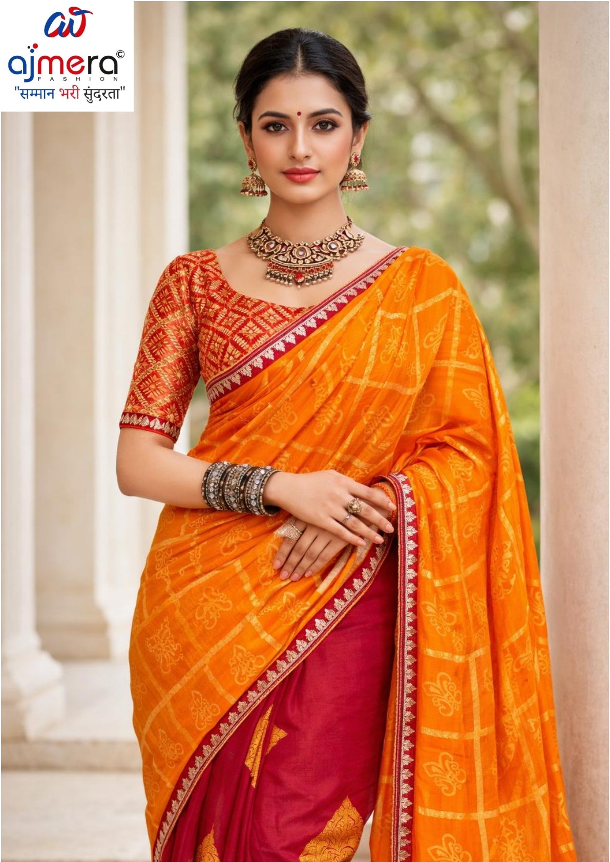 Classic Printed Saree with Blouse Piece for Timeless Traditional Style  | SYF-OMISHA VOL-04