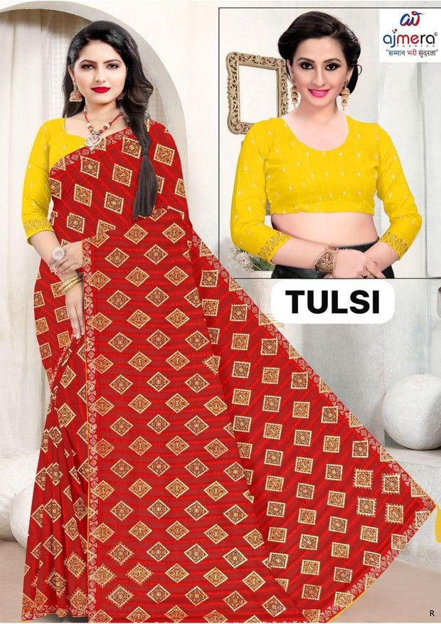 Direct Saree Manufacturer with Blouse Piece for Premium Ethnic and Traditional Wear | SIR-TULSI