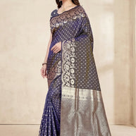 Classic Jacquard Silk Saree with Blouse Piece for Elegant Traditional Look | TUL-MALBARI SILK VOL-63