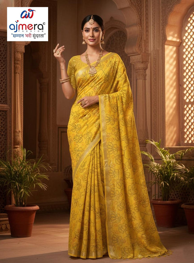 Beautiful Printed Saree with Blouse Piece for Cultural Celebrations  | WLN-TASHAN-10961