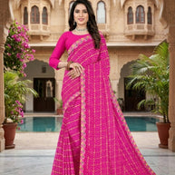 Georgette Print Loose Saree with Blouse for Premium Ethnic and Traditional Wear | TD-NAARI