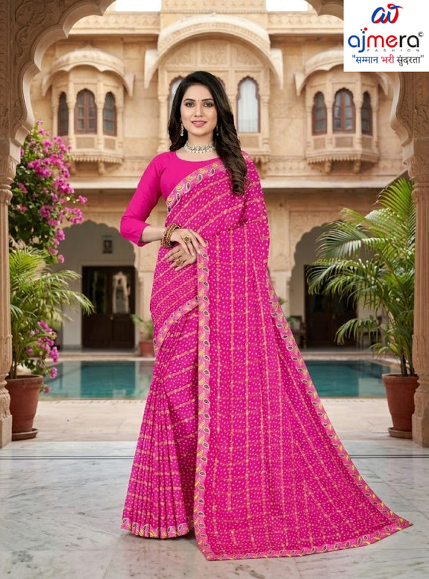 Georgette Print Loose Saree with Blouse for Premium Ethnic and Traditional Wear | TD-NAARI