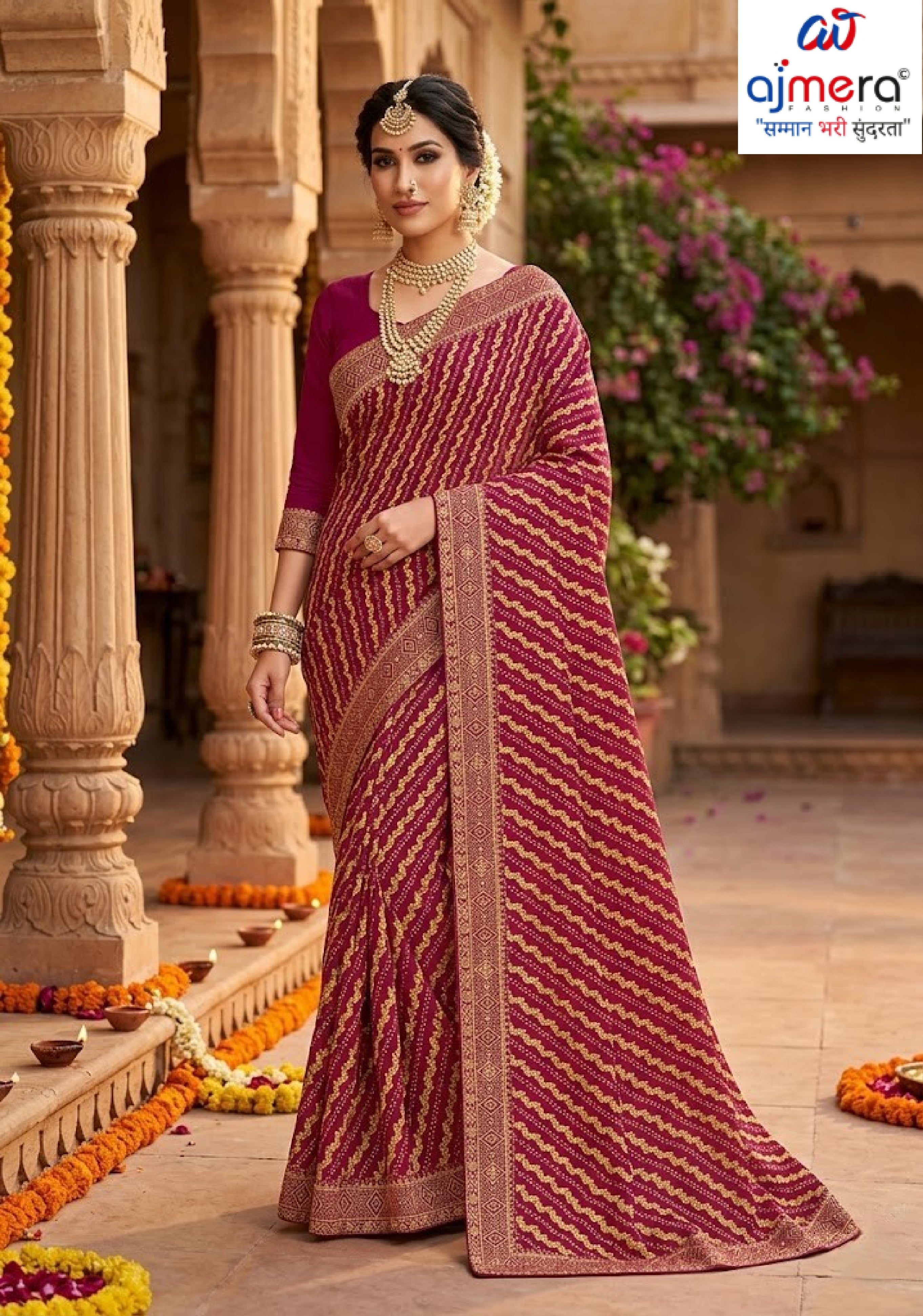 Latest Dyed Matching Saree without Blouse for Premium Ethnic and Traditional Wear | JP-GOLGAPPA