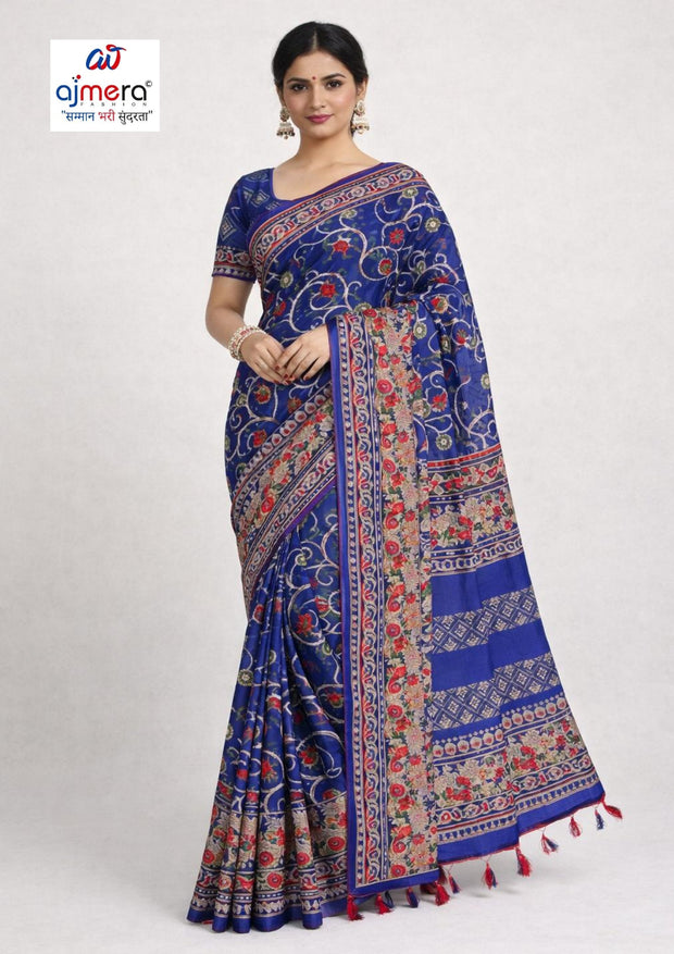 Weightless Print Loose Saree with Blouse for Premium Ethnic and Traditional Wear | MVN-NEW CHAPTER