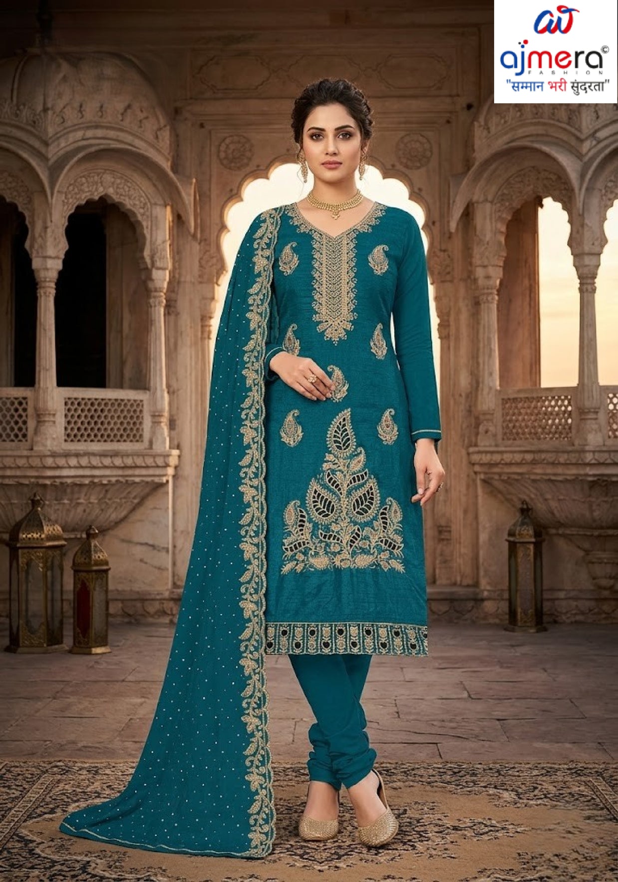 Premium Crunchi Unstitched Suit Set | KVF-CANDY CRUSH