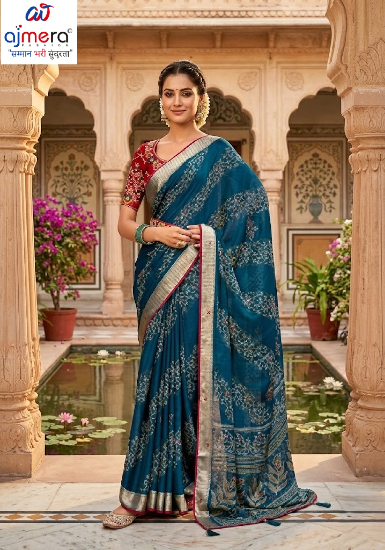 Graceful Printed Saree with Blouse Piece for Modern Ethnic Fashion | VDT-NITYA-7