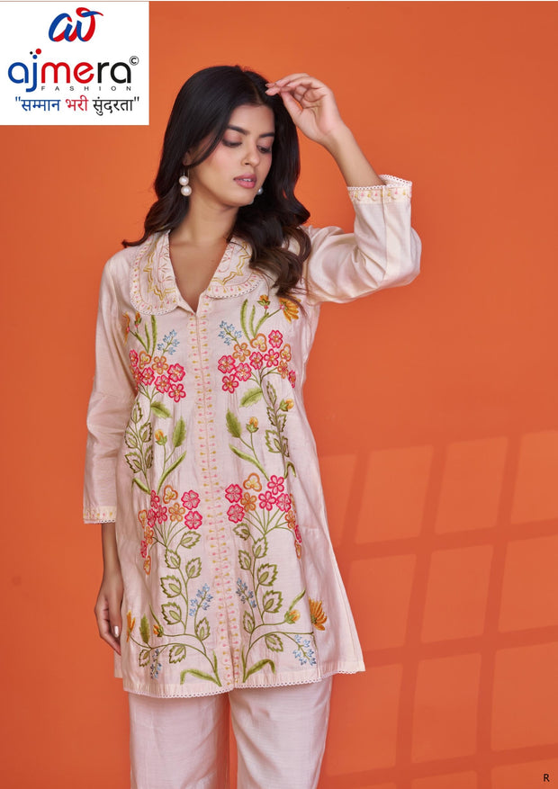 Designer Contemporary Co-Ord Kurti Set for Women | VRA-8054