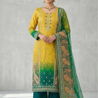 Premium Designer Glass Organza Unstitched Suit Set | AAR-ROMIO