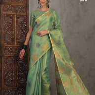Apricot Linen Saree with Blouse for Premium Ethnic and Festive Wear | ALL-APRICOT-268