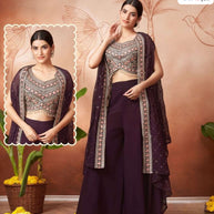 Designer Georgette Gown for Women | JNX-SIMAR15-L