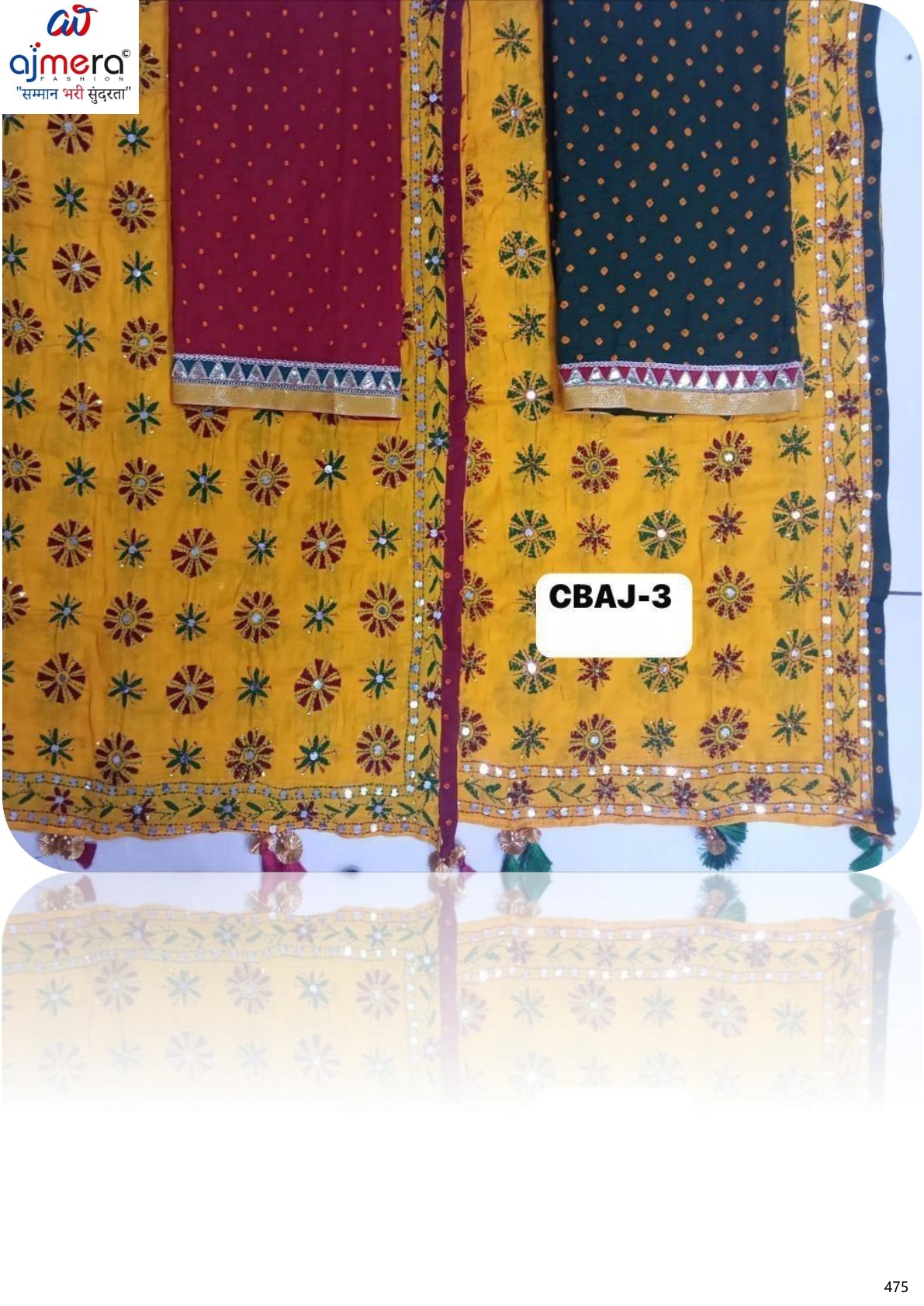 Premium Cotton Unstitched Dress Material | CHN-CBAJ-3