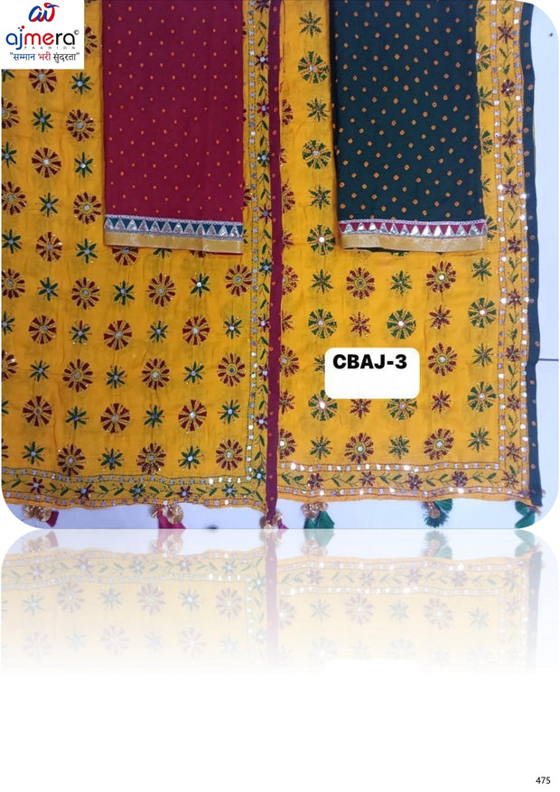 Premium Cotton Unstitched Dress Material | CHN-CBAJ-3