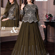 Elegant Printed Designer Party Wear Gown for Women | PNC-TAAJ