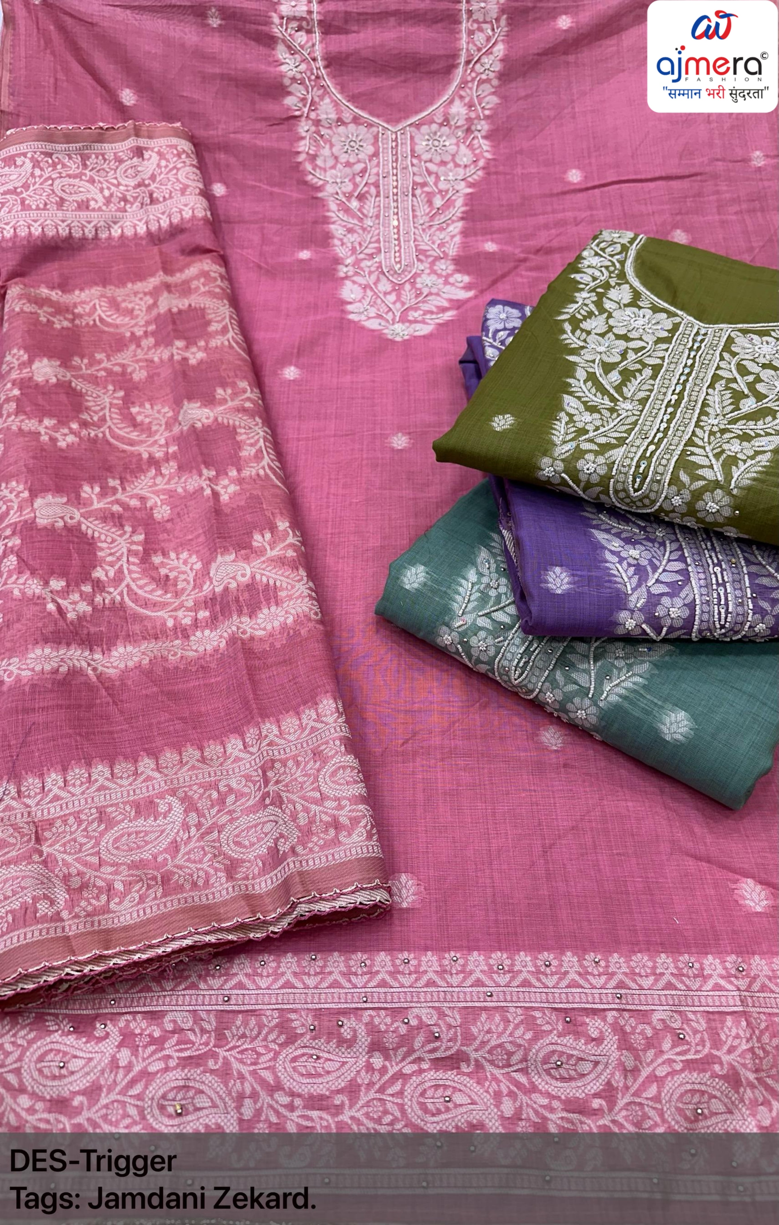 Designer Jaam Unstitched Suit Set | VAA-TRIGGER