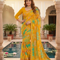 Exclusive Printed Saree with Blouse Piece for Elegant Ethnic Look | RDD-SARINA