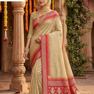 Rich Jacquard Silk Saree with Blouse Piece for Sophisticated Ethnic Style | DOF-BEAGAUM BEAUTY-3