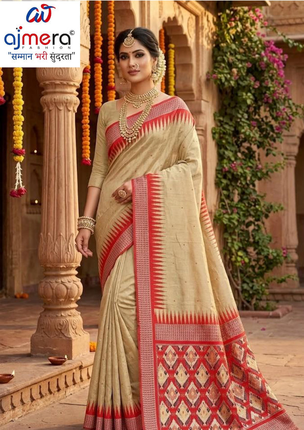 Rich Jacquard Silk Saree with Blouse Piece for Sophisticated Ethnic Style | DOF-BEAGAUM BEAUTY-3