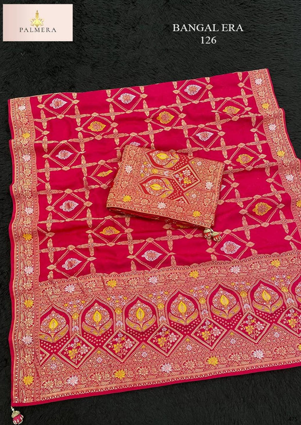 Bangal Era Viscose Saree with Blouse for Premium Ethnic and Designer Wear | ALL-BANGAL ERA-126