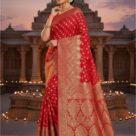 Rich Jacquard Silk Saree with Blouse Piece for Sophisticated Ethnic Style | MTE-25102