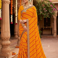 Dyed Matching Saree in Surat without Blouse for Premium Ethnic and Traditional Wear | JP-KITKAT