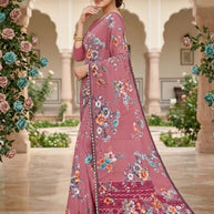 Weightless Print Loose Saree with Blouse for Premium Ethnic and Traditional Wear | CAS-DELHI SWEET