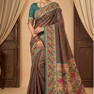 Timeless Rapier Silk Matching Saree With Blouse Piece | ZIP-SPOTIFY