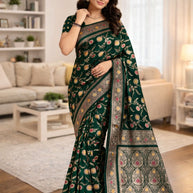 Refined Craft Jacquard Silk Saree With Blouse Piece | TUL-CLEAR SILK VOL-09