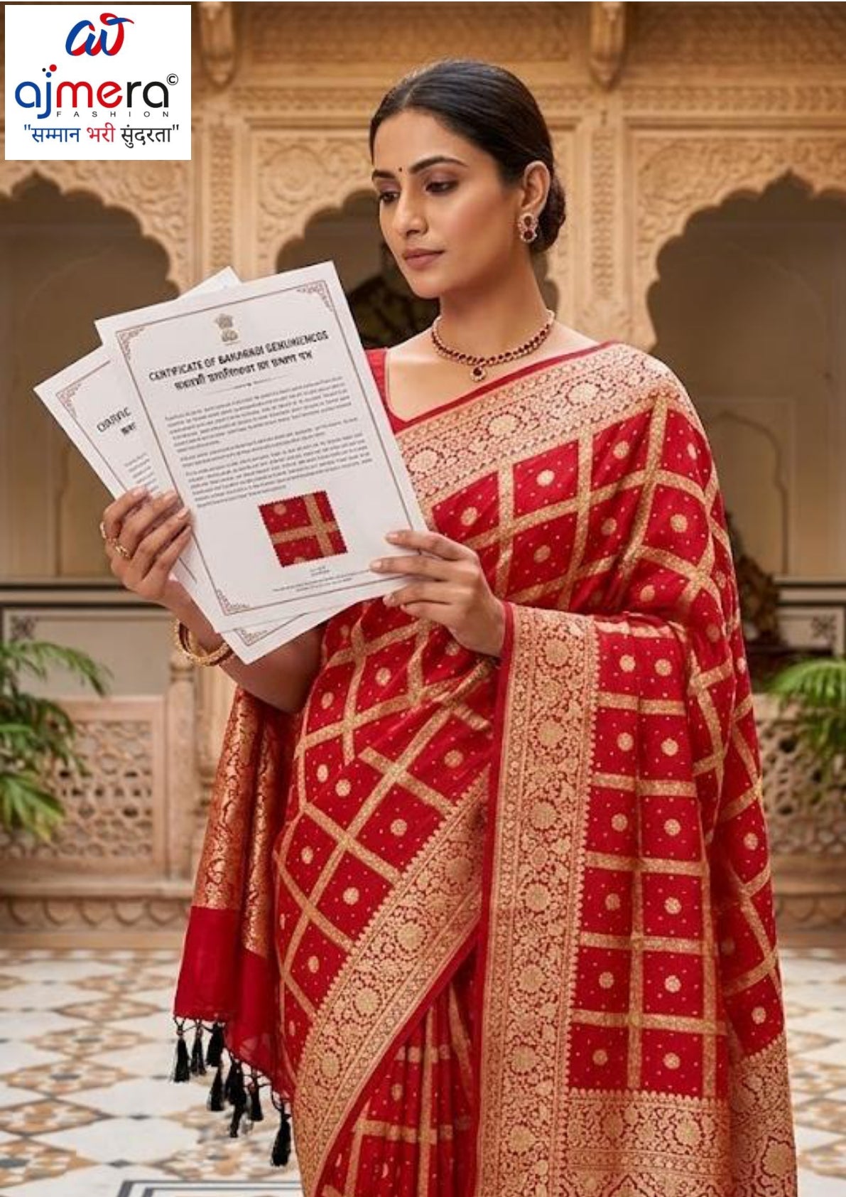 Handwork Heritage Saree with Blouse Piece for Premium Ethnic and Traditional Wear | ROOP-8449