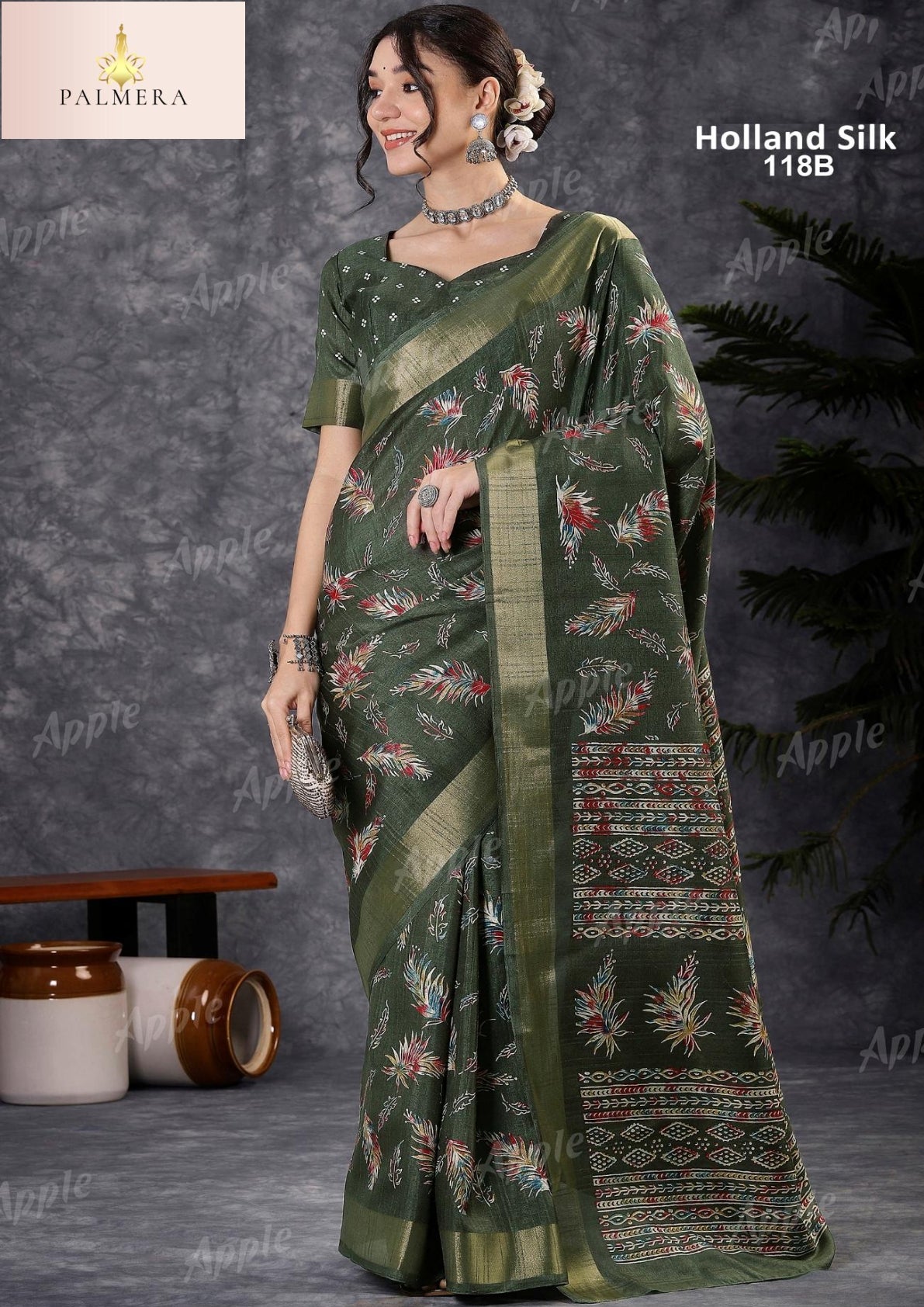 Holland Silk Kota Silk Saree with Blouse for Premium Ethnic and Traditional Wear | ALL-HOLLAND SILK-118